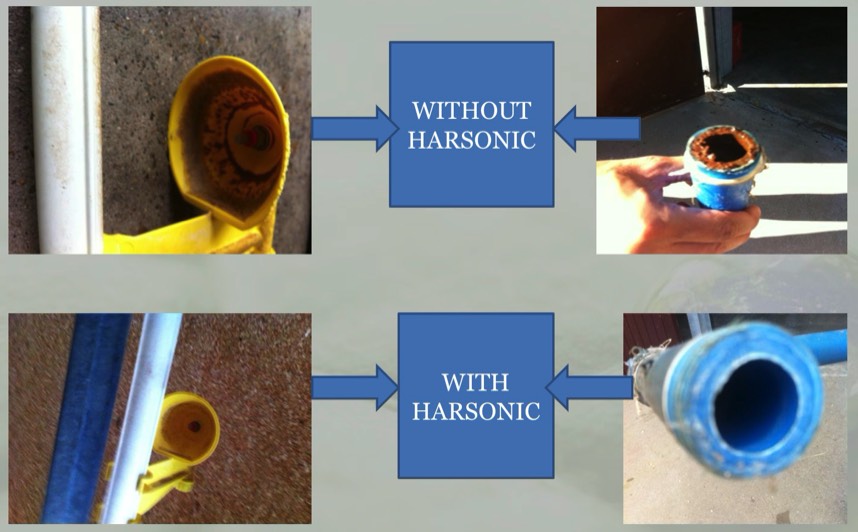 Before and after Harsonic installation