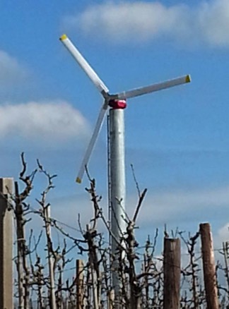 Diese Windmaschine opfert ein wenig den geschützten Bereich